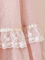 70's "GUNNE SAX" レース シフォン ロングドレス