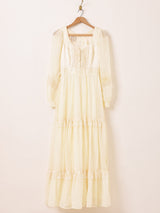 70's Made in USA "GUNNE SAX" チュールレース ロングドレス