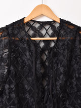 【2色展開】Meridian 半袖 デザイン チュールブラウス