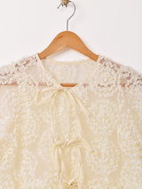 【2色展開】Meridian 半袖 デザイン チュールブラウス