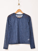 【3色展開】Meridian 花柄 レース 長袖カットソー