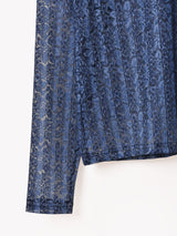 【3色展開】Meridian 花柄 レース 長袖カットソー