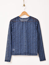 【3色展開】Meridian 花柄 レース 長袖カットソー