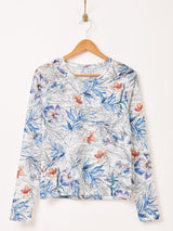 【3色展開】Meridian 花柄 レース 長袖カットソー