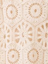 Elcamino クロシェ ノースリーブワンピース