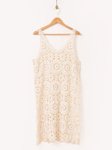 Elcamino クロシェ ノースリーブワンピース