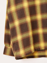 【2色展開】Backers 長袖 シャドウチェック オープンカラーシャツ