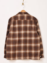 【2色展開】Backers 長袖 シャドウチェック フランネルシャツ