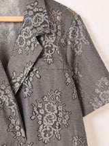 【2色展開】Meridian 花柄 レース 半袖ジャケット