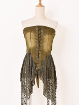 【2色展開】Meridian コルセットデザイン デニム ビスチェ