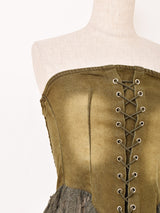 【2色展開】Meridian コルセットデザイン デニム ビスチェ