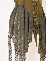 【2色展開】Meridian コルセットデザイン デニム ビスチェ