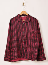 ドット柄 長袖 パジャマシャツ