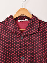 ドット柄 長袖 パジャマシャツ