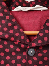 ドット柄 長袖 パジャマシャツ