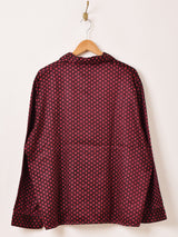 ドット柄 長袖 パジャマシャツ