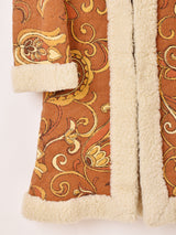 オリエンタル 総柄 ボアコート