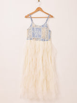 Elcamino スパイラルフリル チュール キャミソールワンピース