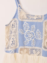 Elcamino スパイラルフリル チュール キャミソールワンピース