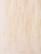 Elcamino スパイラルフリル チュール キャミソールワンピース