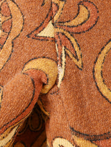 オリエンタル 総柄 ボアコート