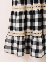 Emerald Motel チェック柄 フリル シャーリング キャミソールワンピース