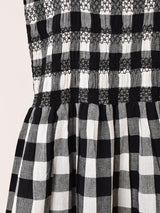 Emerald Motel チェック柄 フリル シャーリング キャミソールワンピース