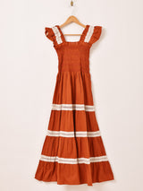 【3色展開】Emerald Motel フリルストラップ シャーリング キャミソールワンピース