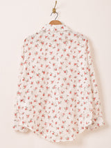 【2色展開】Meridian 花柄 シアー 長袖ブラウス