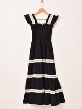 【3色展開】Emerald Motel フリルストラップ シャーリング キャミソールワンピース