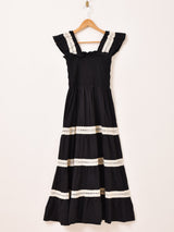 【3色展開】Emerald Motel フリルストラップ シャーリング キャミソールワンピース