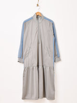 【3色展開】 トラックジャケットタイプ 長袖ワンピース