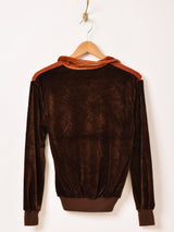 襟付き ベロアトップス