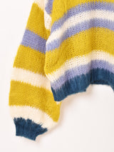 Elcamino ブラッシュド ボーダー セーター