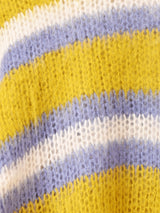 Elcamino ブラッシュド ボーダー セーター