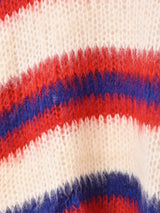 【3色展開】Meridian ブラッシュド ボーダー セーター