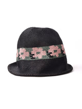 【3色展開】フラワーパターン クローシュハット