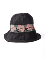 【3色展開】フラワーパターン クローシュハット