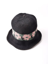 【3色展開】フラワーパターン クローシュハット