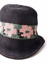 【3色展開】フラワーパターン クローシュハット