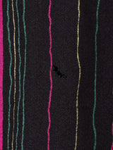 ストライプ ラッフル 長袖ワンピース