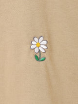 【4色展開】 ワンポイント 刺繍 Tシャツ 「Flower」