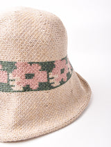 【3色展開】フラワーパターン クローシュハット