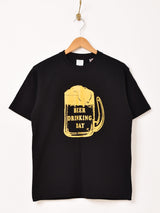 【2色展開】 プリントTシャツ「BEER DRINKING DAY」