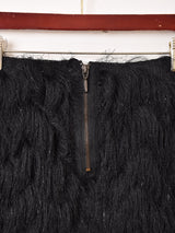 フリンジ ラメ ミニスカート