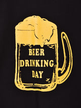 【2色展開】 プリントTシャツ「BEER DRINKING DAY」