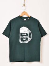 【2色展開】 プリントTシャツ「BEER DRINKING DAY」