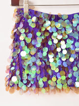 オーロラ スパンコール ミニスカート