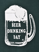【2色展開】 プリントTシャツ「BEER DRINKING DAY」