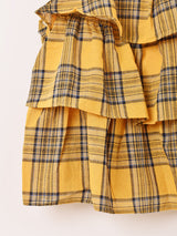 【2色展開】Elcamino チェック柄 ラッフル キャミソール